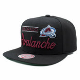 Colorado Avalanche Retro Lock Up Mitchell & Ness Snapback NHL Cap Black - Taass near me