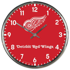 Detroit Red Wings Chrome NHL Team Design Wall Clock - Taass near me
