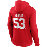 Moritz Seider #53 Detroit Red Wings Player NHL Hoodie Red - Taass near me