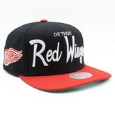 Detroit Red Wings Vintage Script Mitchell & Ness Snapback NHL Cap - Taass near me