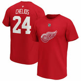 Chris Chelios #24 Detroit Red Wings Alumni Fanatics NHL T-Shirt Red - Taass near me