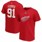 Sergei Fedorov #91 Detroit Red Wings Alumni Fanatics NHL T-Shirt Red - Taass sale