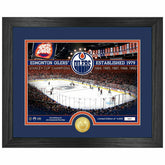 Edmonton Oilers 5-Time Stanley Cup Champions Bronze Coin Framed NHL Photo - Taass sale