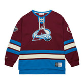Colorado Avalanche Mitchell & Ness Heritage NHL Lace-Up Jersey Crew - Taass sale