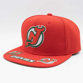 New Jersey Devils Hat Trick Mitchell & Ness Snapback NHL Cap Red - Taass near me