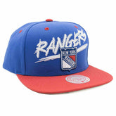 New York Rangers Transcript Mitchell & Ness Snapback NHL Cap - Taass discount
