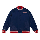 New York Rangers Heavyweight Satin Mitchell & Ness NHL Jacket Navy - Taass online