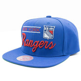 New York Rangers Retro Lock Up Mitchell & Ness Snapback NHL Cap Blue - Taass discount