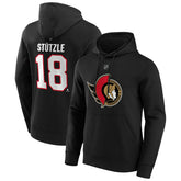 Tim Stützle #18 Ottawa Senators Player NHL Hoodie Black - Taass discount