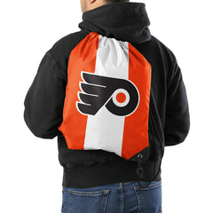 Philadelphia Flyers Team Stripe NHL Drawstring Backpack - Taass US