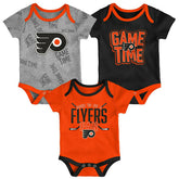 Philadelphia Flyers Game Time NHL Baby Bodysuit Set (3-Piece) - Taass sale