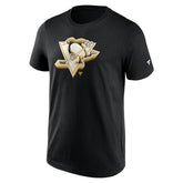 Pittsburgh Penguins Chrome Logo NHL T-Shirt Black - Taass discount
