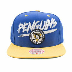 Pittsburgh Penguins Transcript Mitchell & Ness Snapback NHL Cap - Taass US