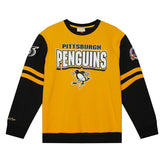 Pittsburgh Penguins All Over Mitchell & Ness NHL Crew Fleece Pullover - Taass online