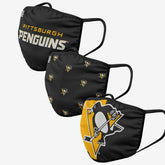 Pittsburgh Penguins Face Covering NHL Face Mask (3-Pack) - Taass online