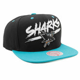 San Jose Sharks Transcript Mitchell & Ness Snapback NHL Cap - Taass for sale