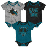 San Jose Sharks Game Time NHL Baby Bodysuit Set (3-Piece) - Taass discount