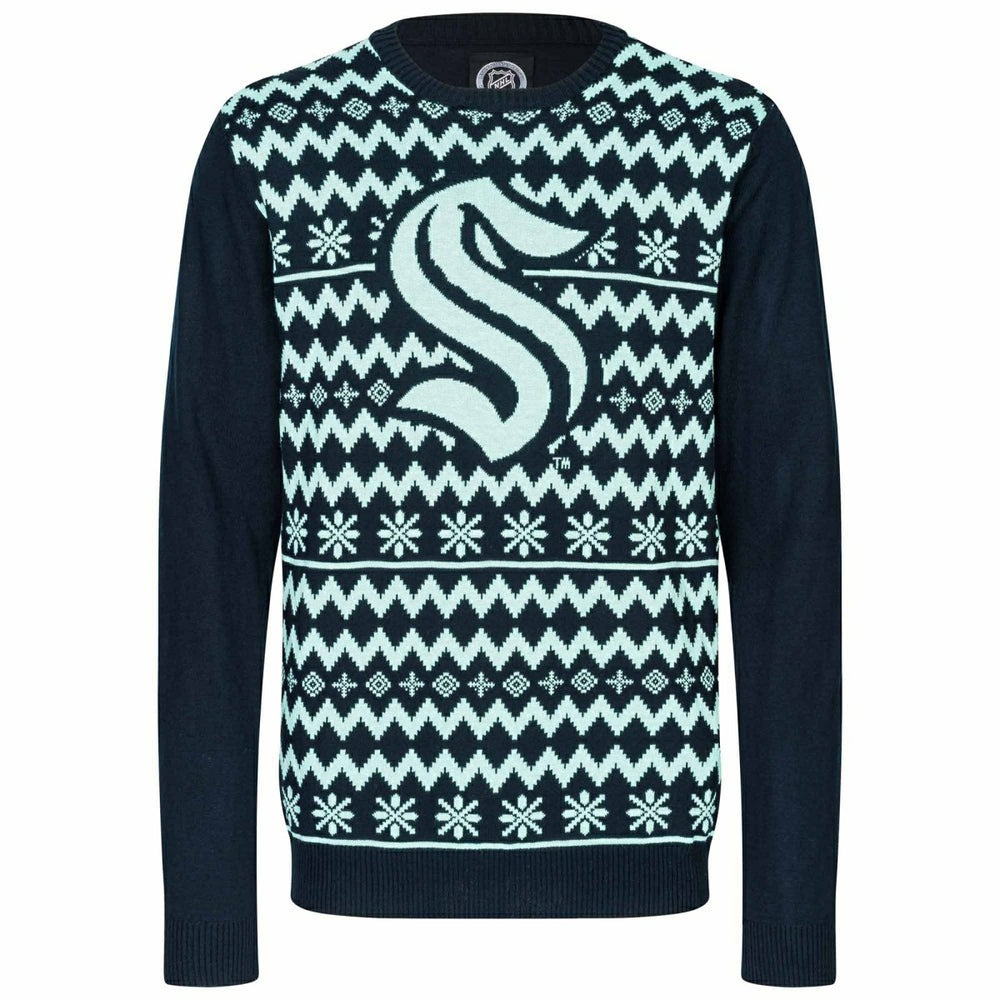 Seattle Kraken NHL Big Logo Ugly Christmas Sweater - Taass online