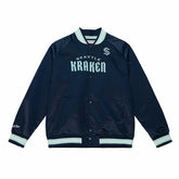 Seattle Kraken Mitchell & Ness Lightweight Satin NHL Jacket - Taass US
