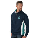 Seattle Kraken G-III Power Forward NHL Track Jacket Navy - Taass near me