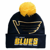 St. Louis Blues Punch Out Mitchell & Ness NHL Knit Hat Navy - Taass online