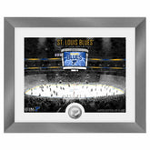 St. Louis Blues Art Deco Stadium Silver Coin Framed NHL Photo - Taass for sale