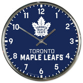 Toronto Maple Leafs Chrome NHL Team Design Wall Clock - Taass discount