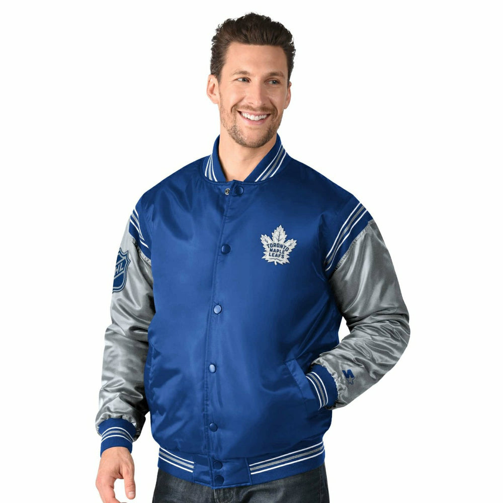 Toronto Maple Leafs Enforcer NHL Varsity Satin Jacket - Taass US