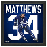 Auston Matthews #34 Toronto Maple Leafs Impact Jersey Framed NHL Photo - Taass sale