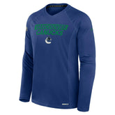 Vancouver Canucks 2024/25 Authentic Pro Rink Tech NHL Long Sleeve Blue - Taass sale