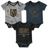 Vegas Golden Knights Game Time NHL Baby Bodysuit Set (3-Piece) - Taass near me