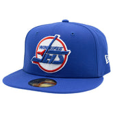 Winnipeg Jets Vintage Logo 59FIFTY Fitted NHL Cap Blue - Taass discount