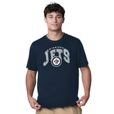 Winnipeg Jets Starter Drop The Puck NHL T-Shirt Navy - Taass for sale