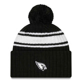 Arizona Cardinals Official 2022 NFL Sideline New Era Sport Knit Hat Black & White - Taass online