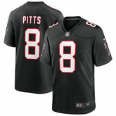 Kyle Pitts #8 Atlanta Falcons GAME NFL Jersey Alternate Throwback Black - Taass discount