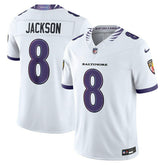 Lamar Jackson #8 Baltimore Ravens Sewn Down Limited NFL Jersey White - Taass sale