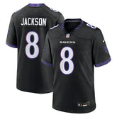 Lamar Jackson #8 Baltimore Ravens 2026 Game NFL Jersey Alternate Black - Taass US