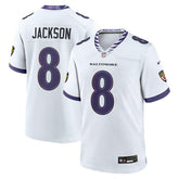 Lamar Jackson #8 Baltimore Ravens 2026 Game NFL Jersey White - Taass near me