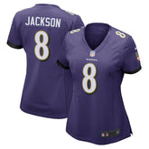 Lamar Jackson #8 Baltimore Ravens Nike Game NFL Jersey Purple (WOMEN'S) - Taass US
