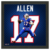 Josh Allen #17 Buffalo Bills Impact Jersey Framed NFL Photo - Taass near me