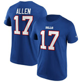 Josh Allen #17 Buffalo Bills Fanatics Player NFL T-Shirt Blue - Taass sale