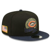 Chicago Bears 2022 NFL On-Field Salute to Service New Era 9FIFTY Snapback Cap - Taass for sale