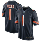Justin Fields #1 Chicago Bears Nike Game NFL Football Jersey Navy - Taass near me