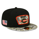 Chicago Bears 2021 NFL On-Field Salute to Service New Era 59FIFTY Fitted Cap - Taass near me