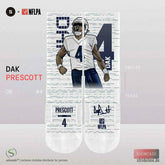 Dak Prescott #4 Dallas Cowboys Strideline Premium NFLPA Crew Socks - Taass US