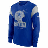 Dallas Cowboys NFL Historic Nike Slub Long Sleeve Shirt Blue - Taass online