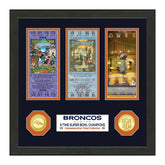 Denver Broncos 3-Time Super Bowl Champions Tickets Bronze Coins Framed NFL Photo - Taass sale