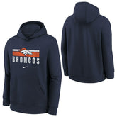 Denver Broncos NFL Team Stripes Nike Club Hoodie (YOUTH) - Taass online