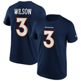 Russell Wilson #3 Denver Broncos Iconic Player NFL T-Shirt Navy - Taass sale