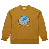 Detroit Lions Mitchell & Ness NFL Dusted Crew Pullover - Taass sale